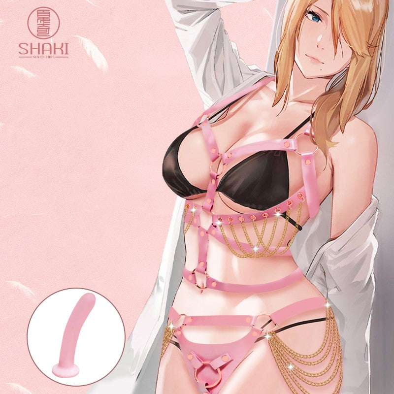 Shaki Sweet Romance 绑带式安全带,带硅胶假阳具