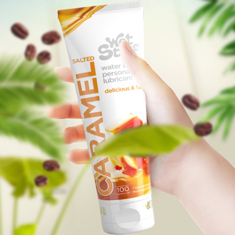 Wet Stuff Salted Caramel Water-Based Edible Lubricant 100g