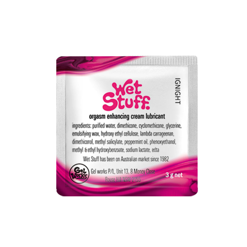 Wet Stuff IGnight Orgasm Enhancing Cream Lube Sachet 3g