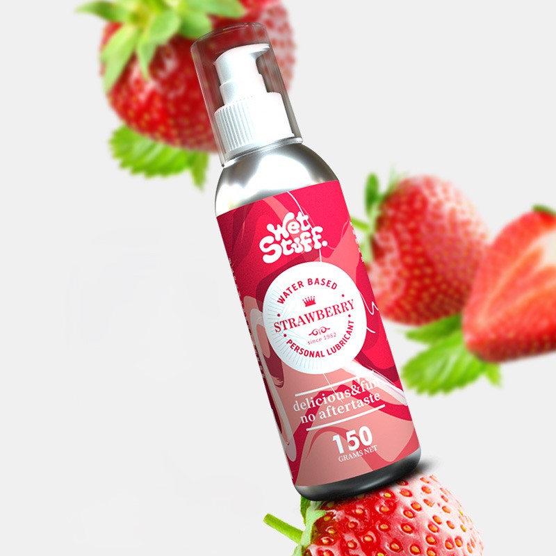 Wet Stuff Strawberry Edible Water-Based Lubricant 150g