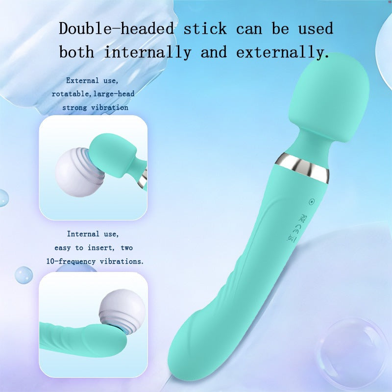 Double-Ended Clitoral & G-Spot Wand Vibrator