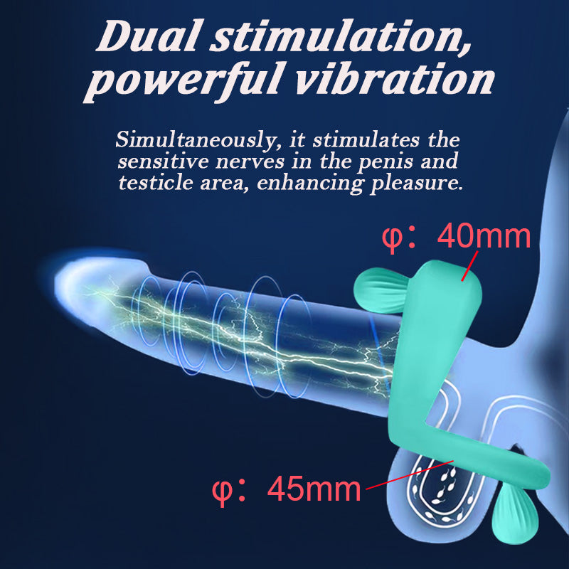 Dual Stimulation Clit Vibrating Cock Ring Remote & App Controlled