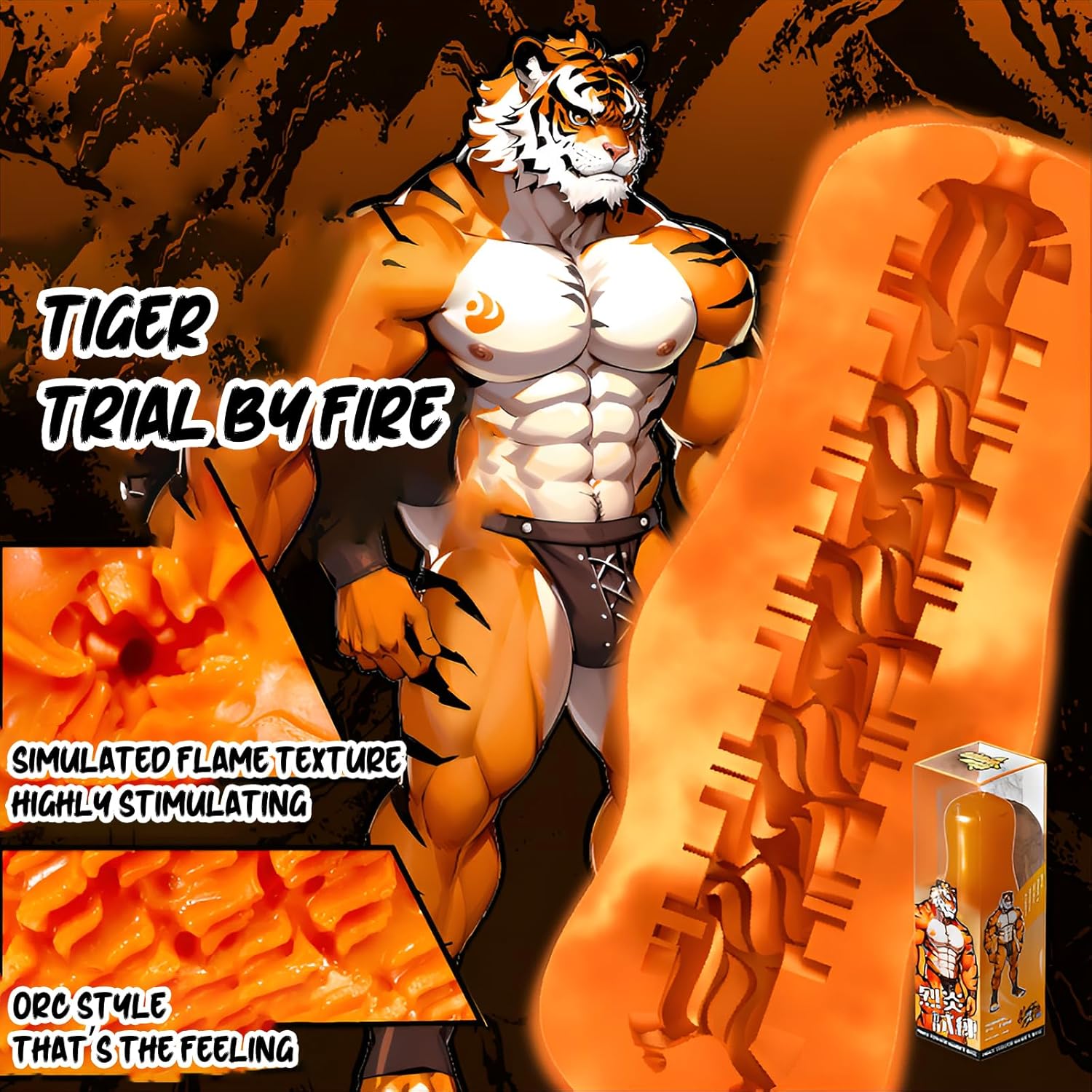 GibbonBoi Yellow Tiger Animal Male Masturbator