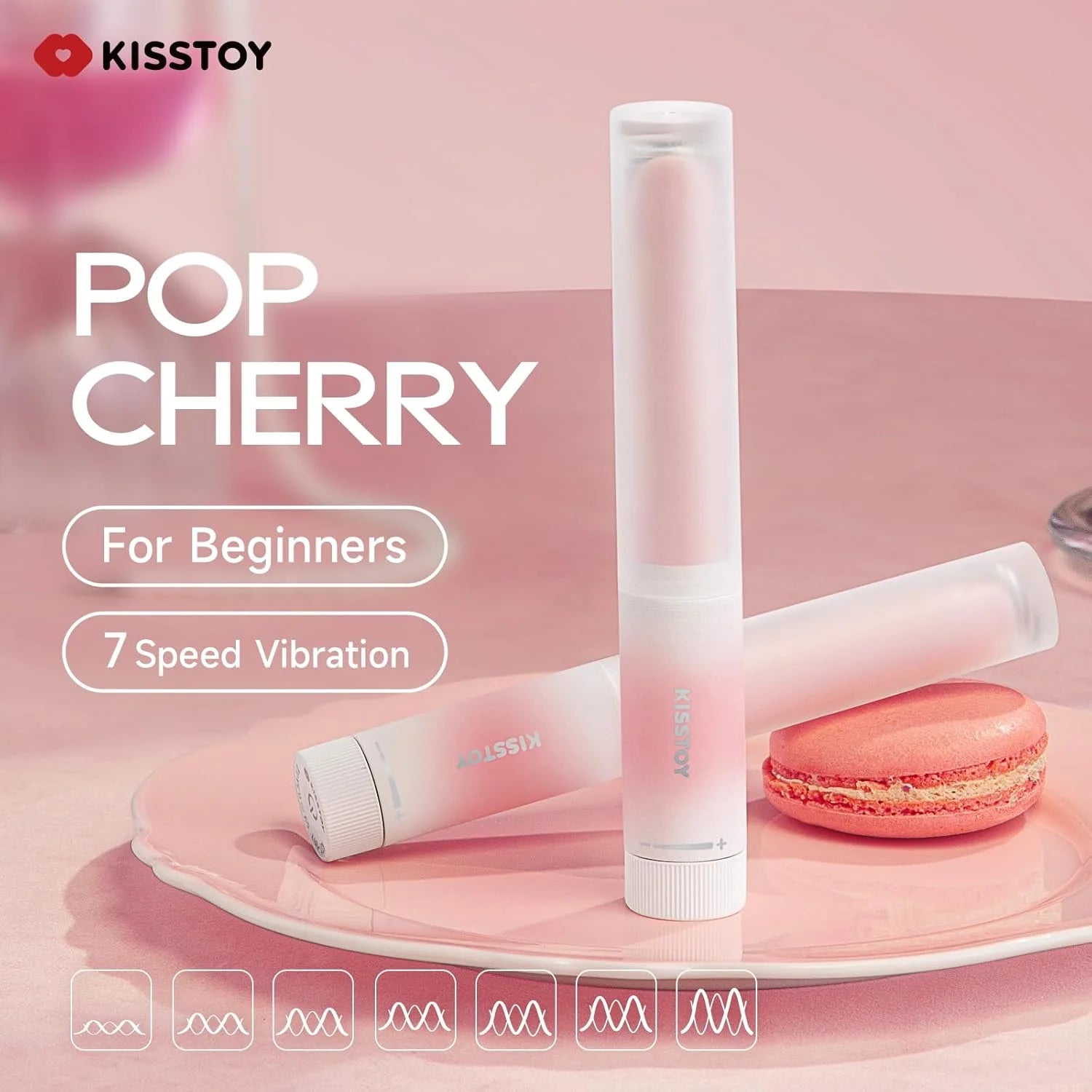 KISSTOY Pop Cherry Lipstick Clit & G-Spot Vibrator