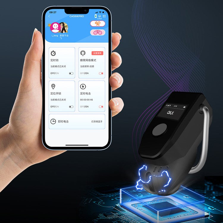 LOCKINK QIUI Cellmate 3 Male Chastity Cage Electric Shock App Controlled