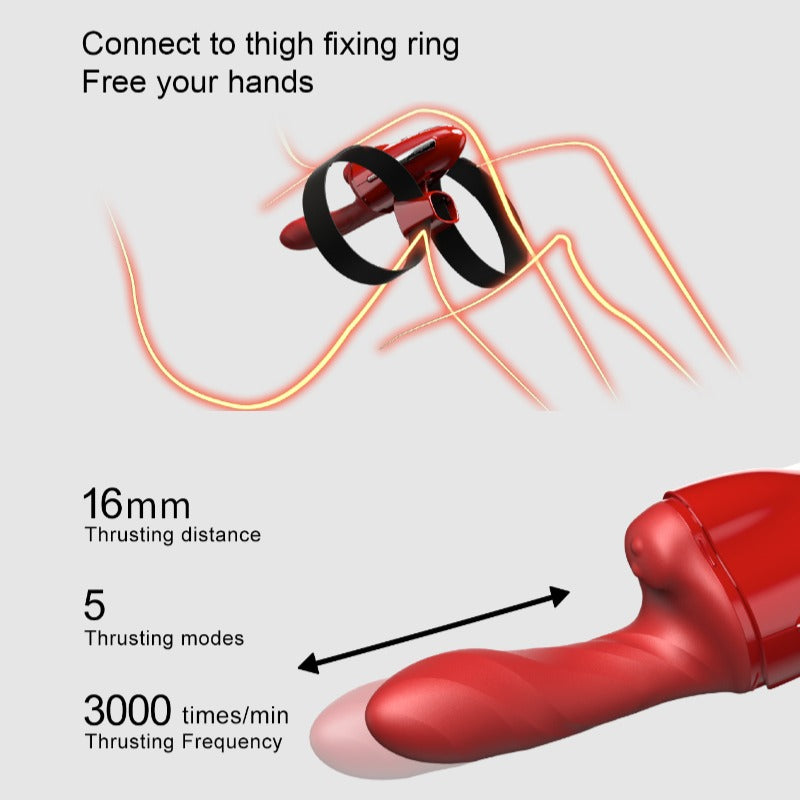 QINGNAN #9 Freihändige, stoßende und rotierende Sexmaschine mit Fernbedienung