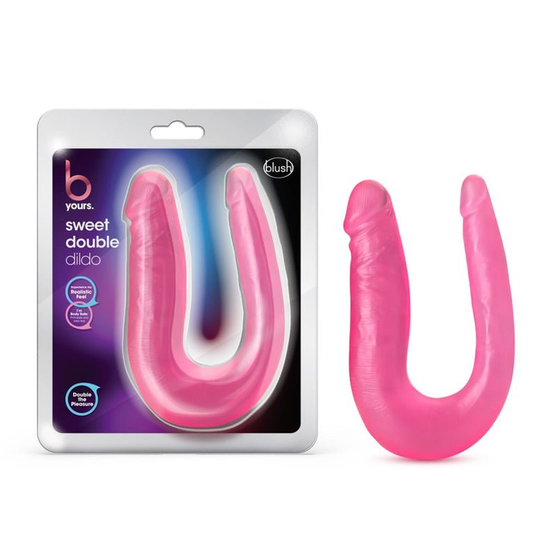 Blush U-Shaped 12.5-Inch Long Pink Double Ended Dildo