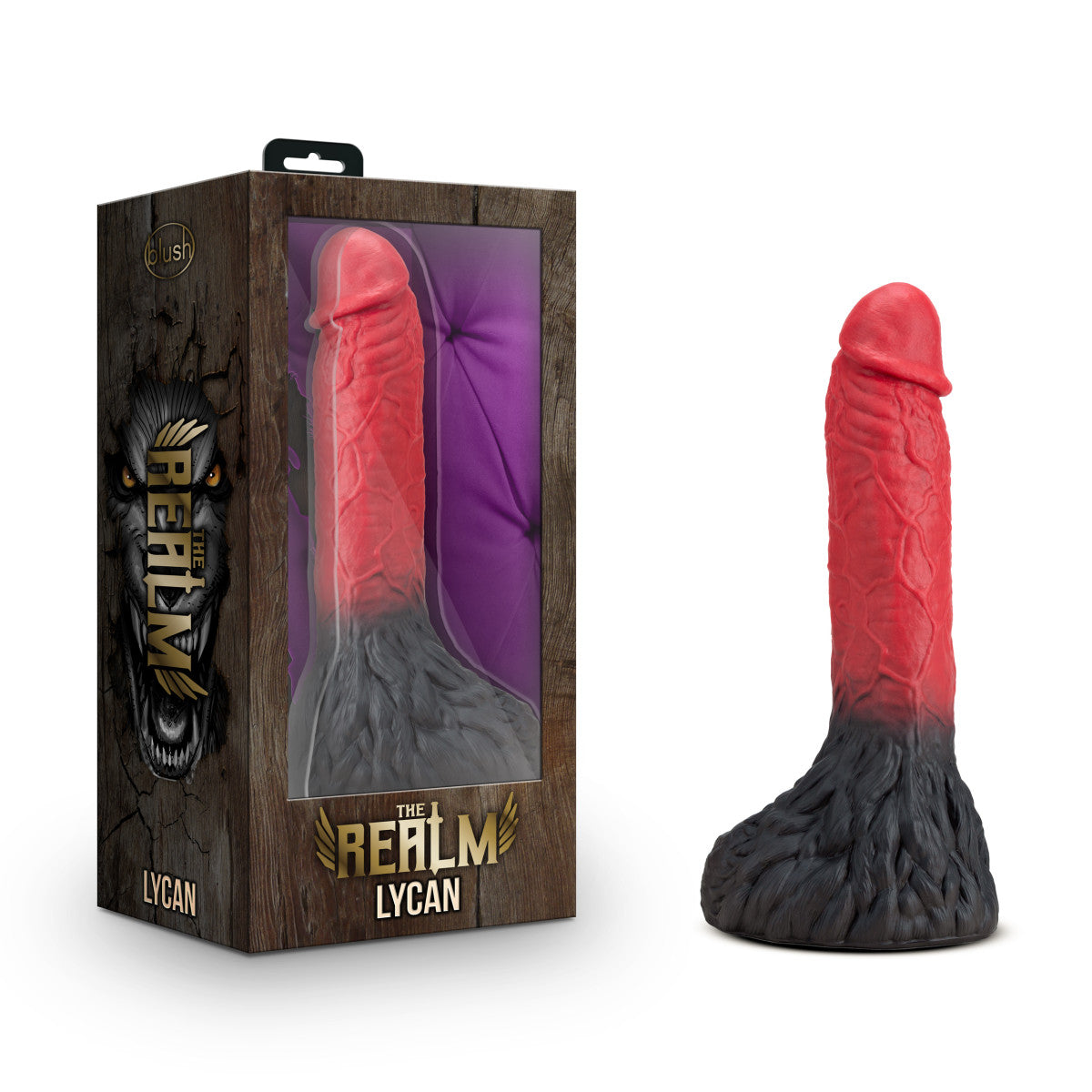 Blush The Realm 10.5-Inch Red Dildo With Lock On Base