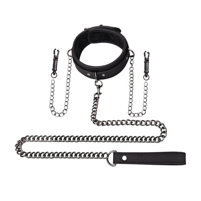 Shaki Titan Series | Nipple Clamps with Collars and Leashs Set