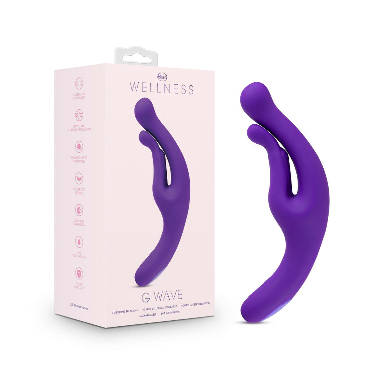 Wellness By Blus | G Wave Purple G-Spot & Clitoris UltraSilk Vibrator