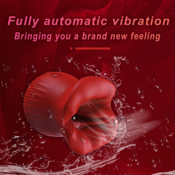 Vibrating Licking Rose Vibrator