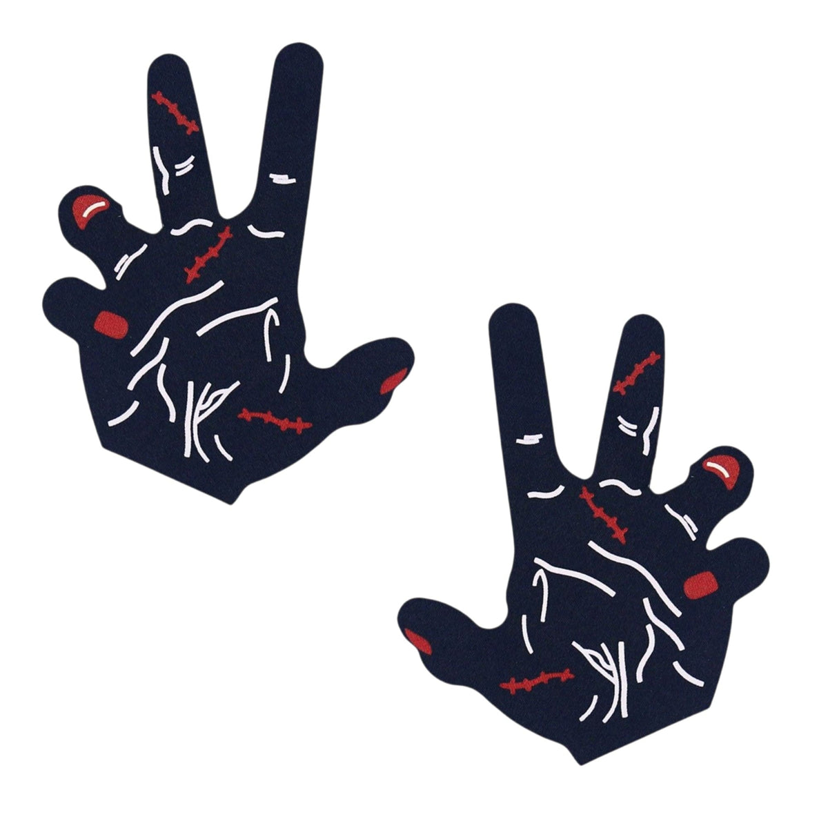 Glitter Halloween Devil Hand Disposable Nipple Covers
