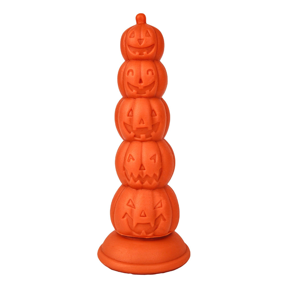 Halloween Pumpkin Silicone Dildo & Anal Plug 7.3 Inch