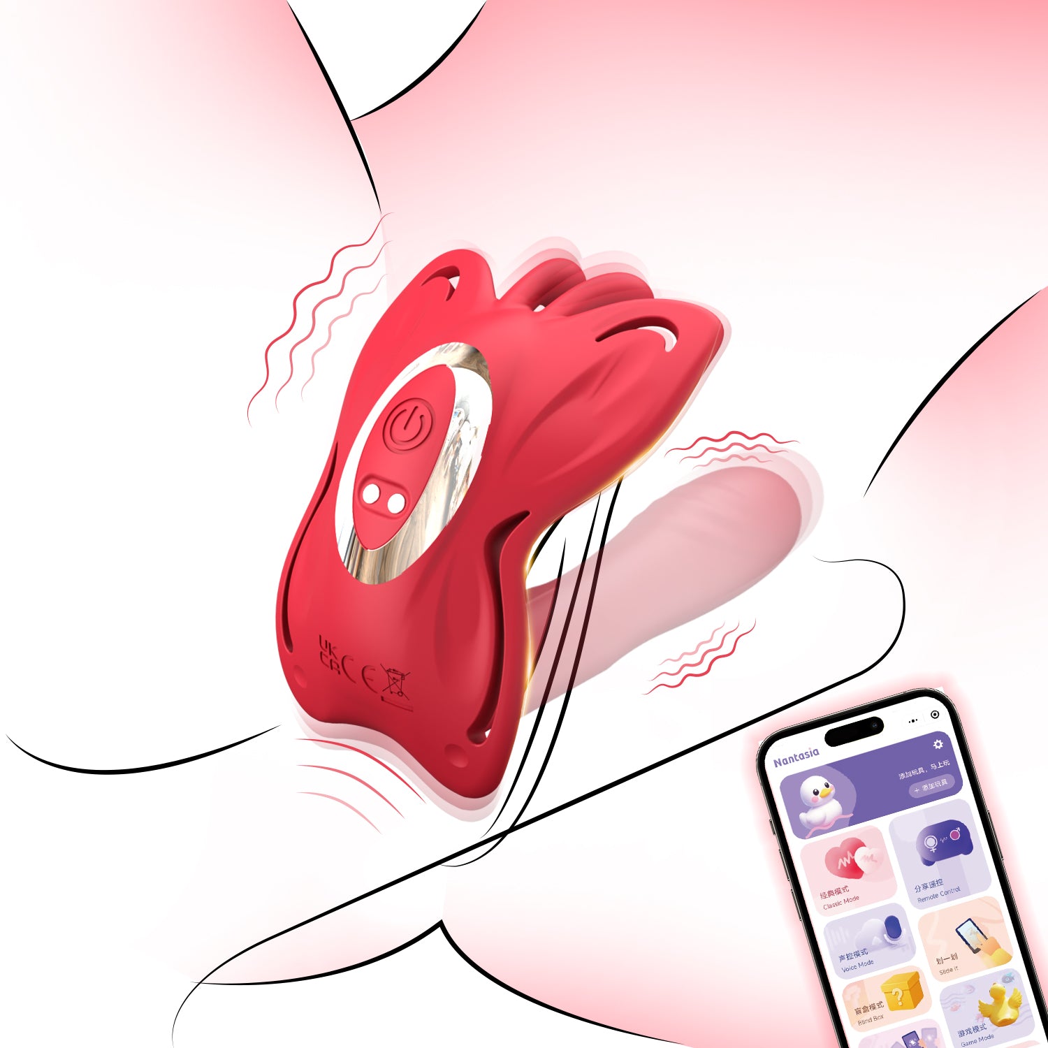 Hgod Butterfly Wearable Clit & G-Spot Vibrator App Controlled