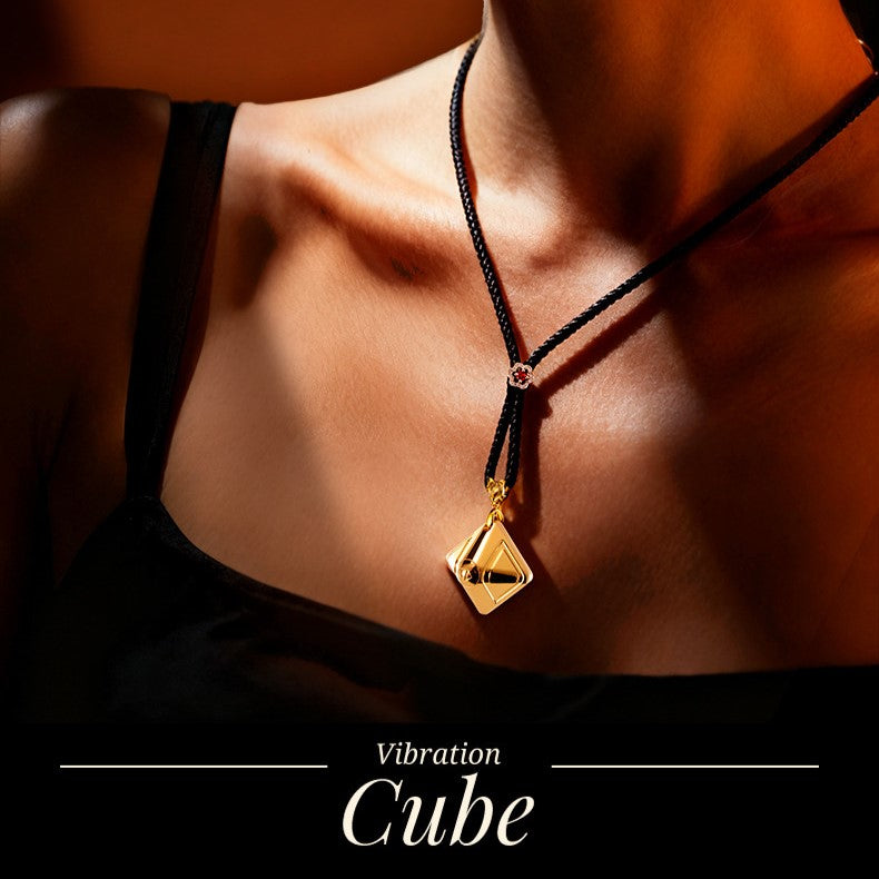 LOCKINK Gold Cube Metal Pendant Clit Vibrating Egg