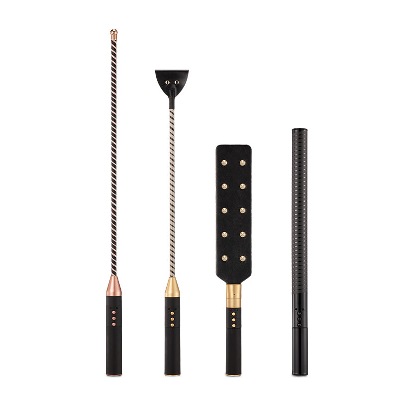 Roomfun Electric Shock BDSM Crop, Paddle, Cane & Stick Set