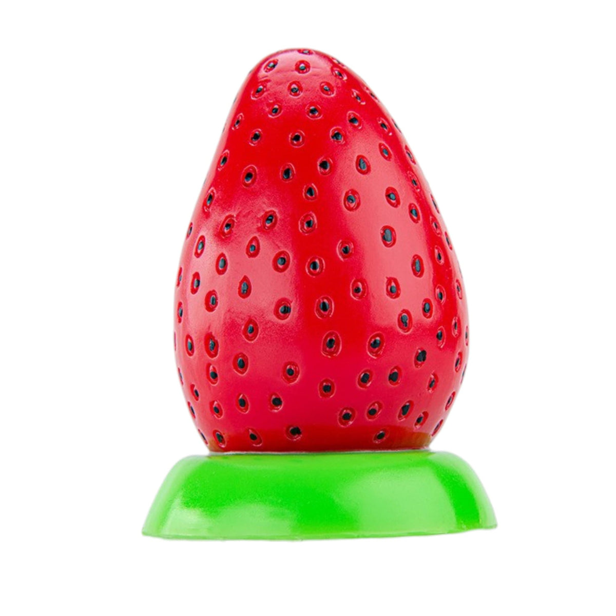 Strawberry Silicone Fantasy Dildo & Anal Plug 4.5 Inch