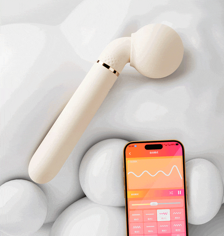 Thrusting & Heating G-Spot AV Wand Vibrator App Controlled
